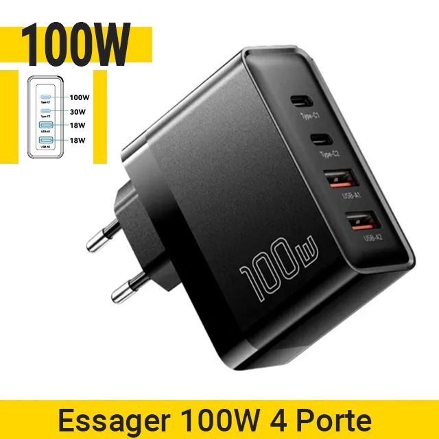 ESSAGER Caricabatterie USB-C 100W
